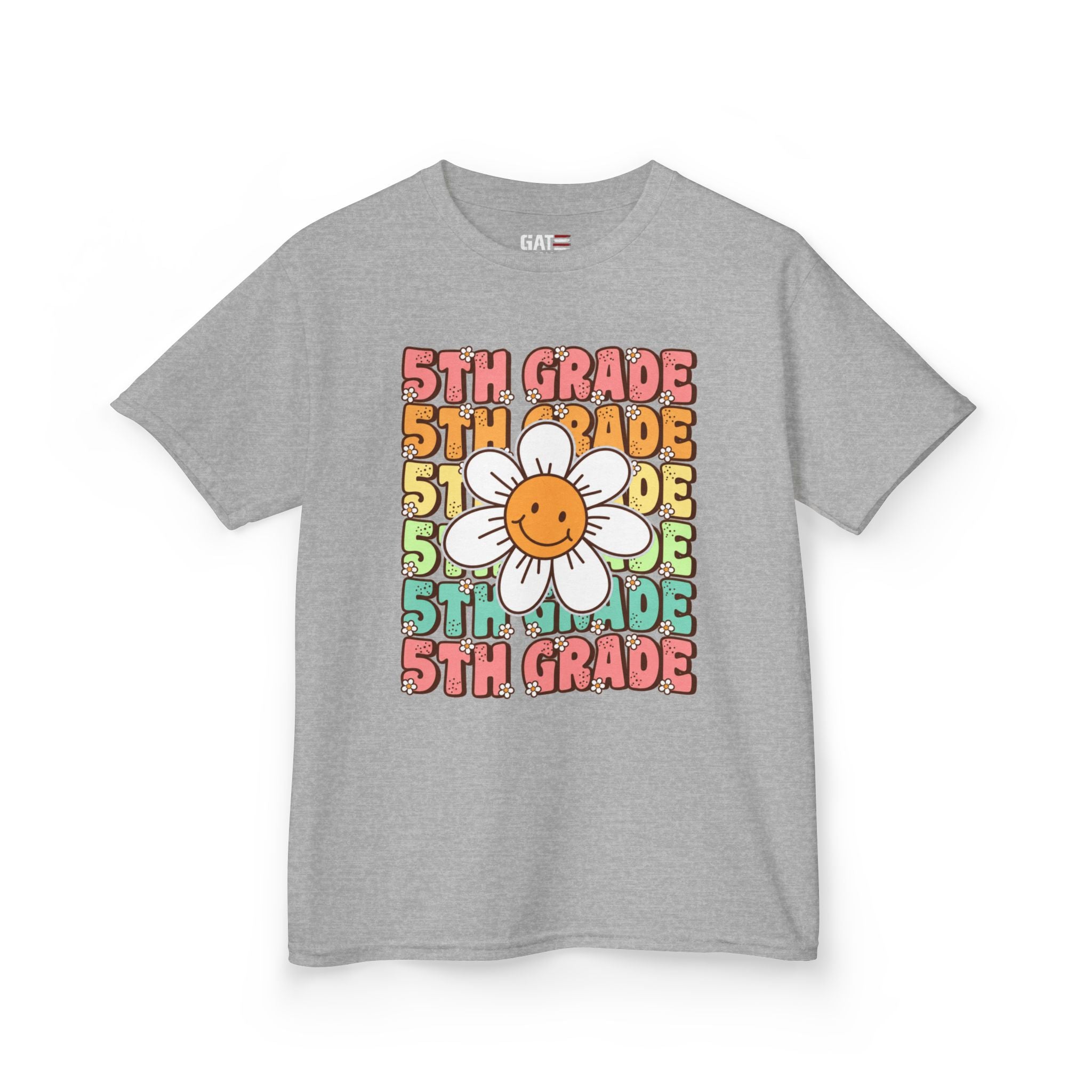 Custom Grade Level Shirt for Kids – Retro Daisy Back to School Tee