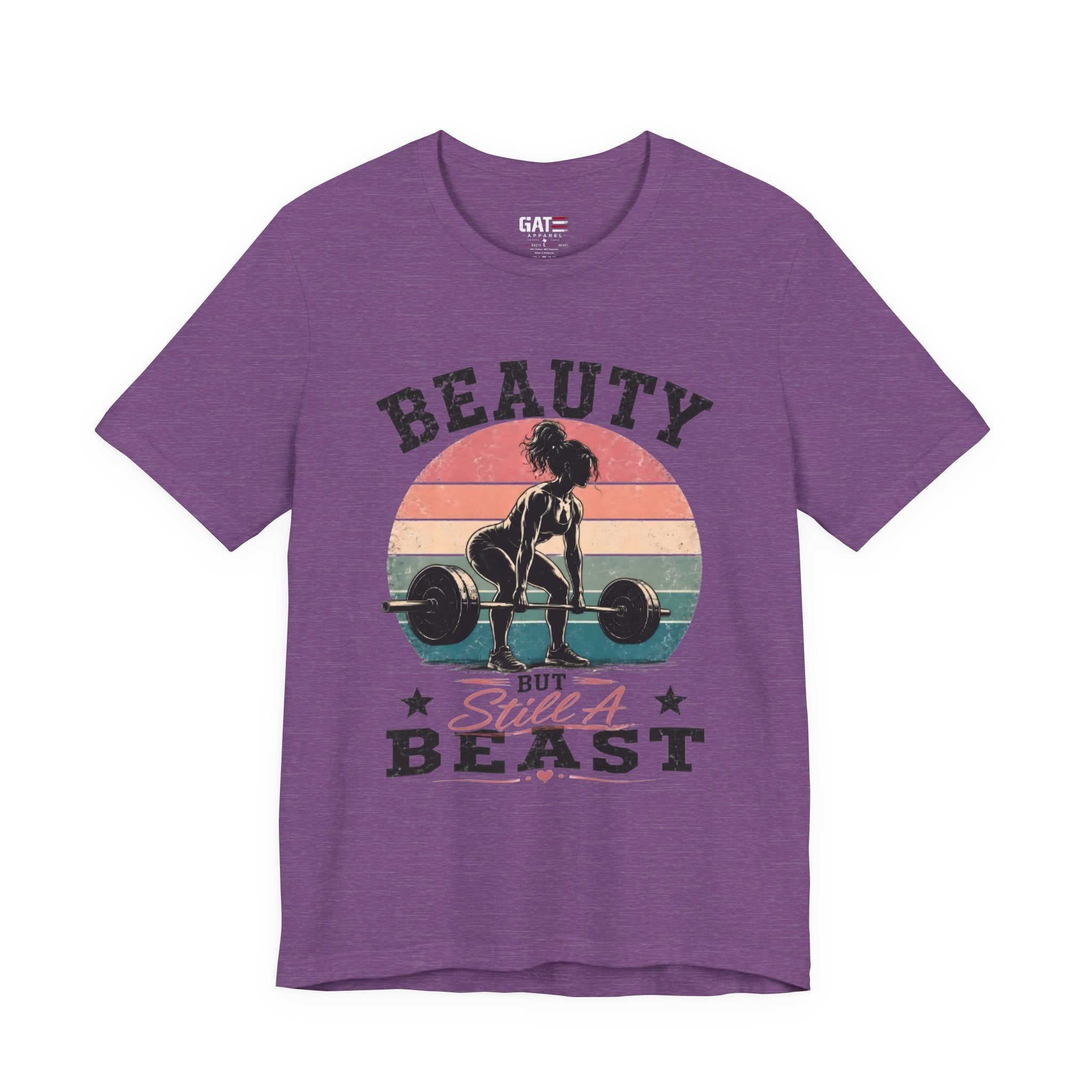 Beauty But Still A Beast Shirt, Retro Gym Shirt for Women, Weightlifting Tee, Fitness Gift, Cute Workout Shirt