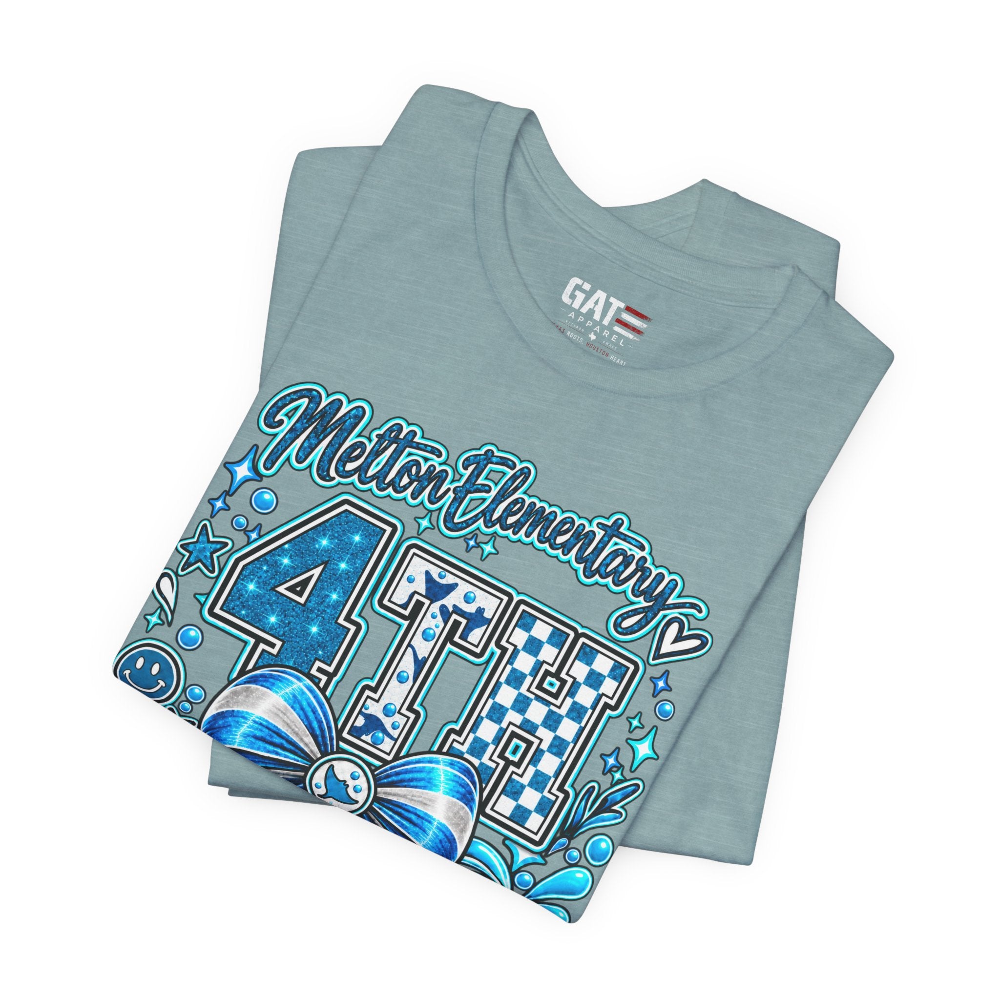 Melton 4th Grade School T‑Shirt — Bow Design