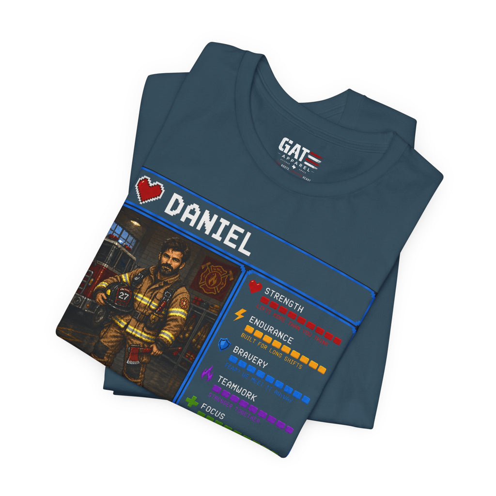 Custom Firefighter RPG Character Shirt | Personalized Firefighter Gift