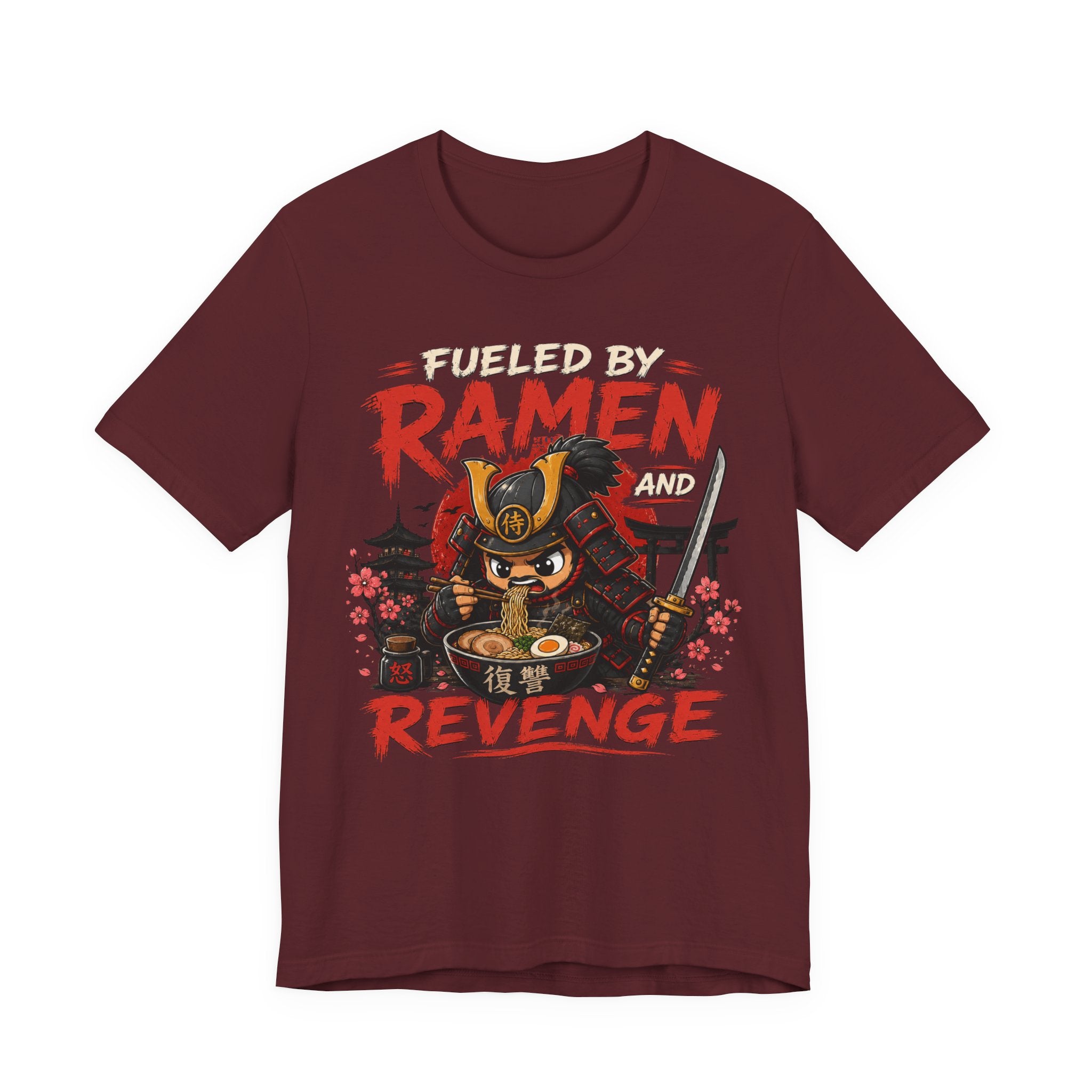Fueled by Ramen and Revenge Tee — Samurai Ramen Graphic T-Shirt