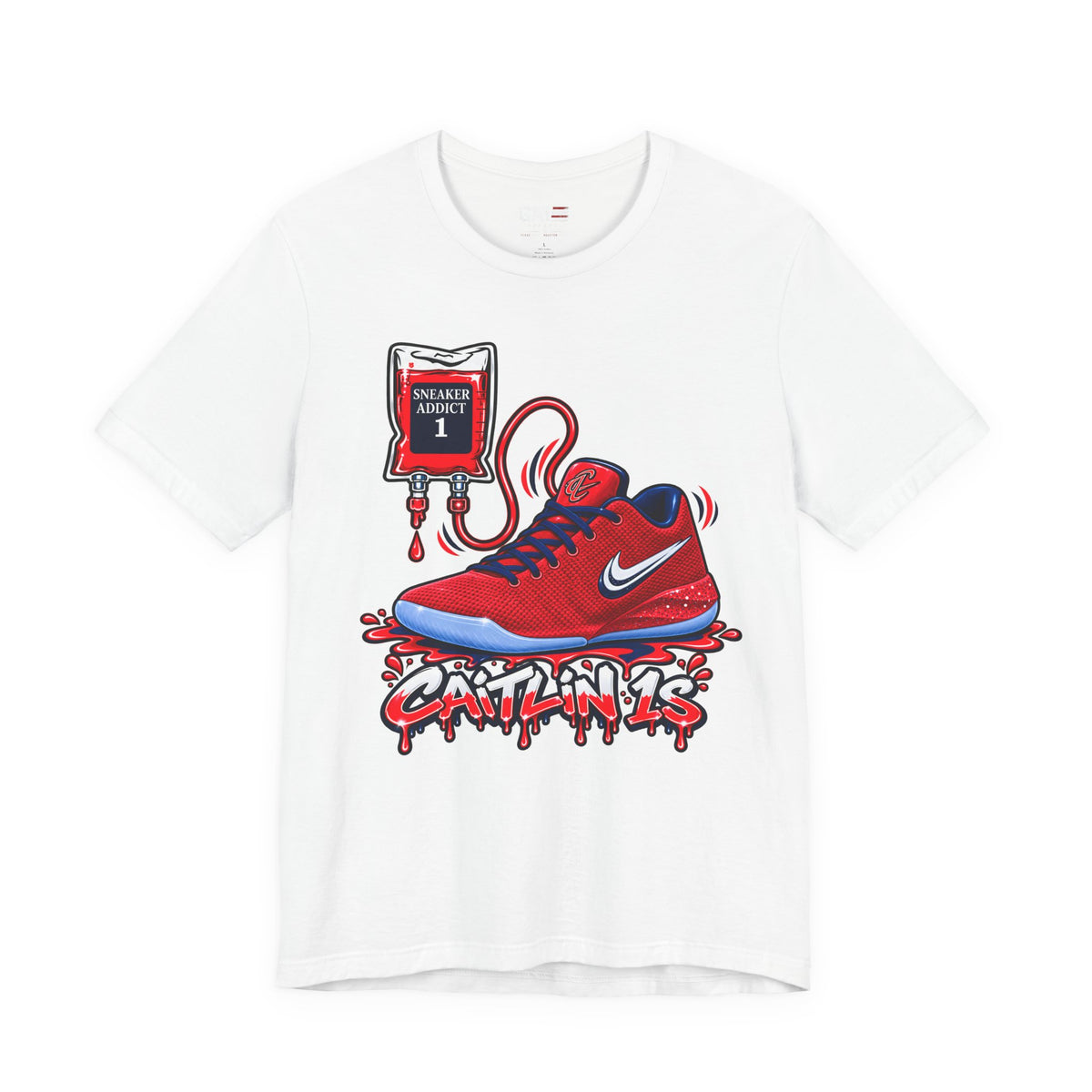 Caitlin Clark Caitlin 1s Addict Red Sneaker Shirt