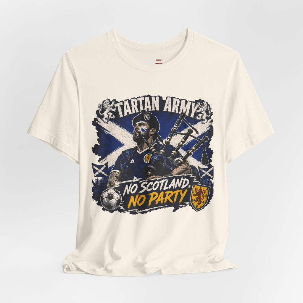 Scotland World Cup Soccer Shirt, Tartan Army Fan Tee, No Scotland No Party Shirt, Scottish Football Supporter Gift