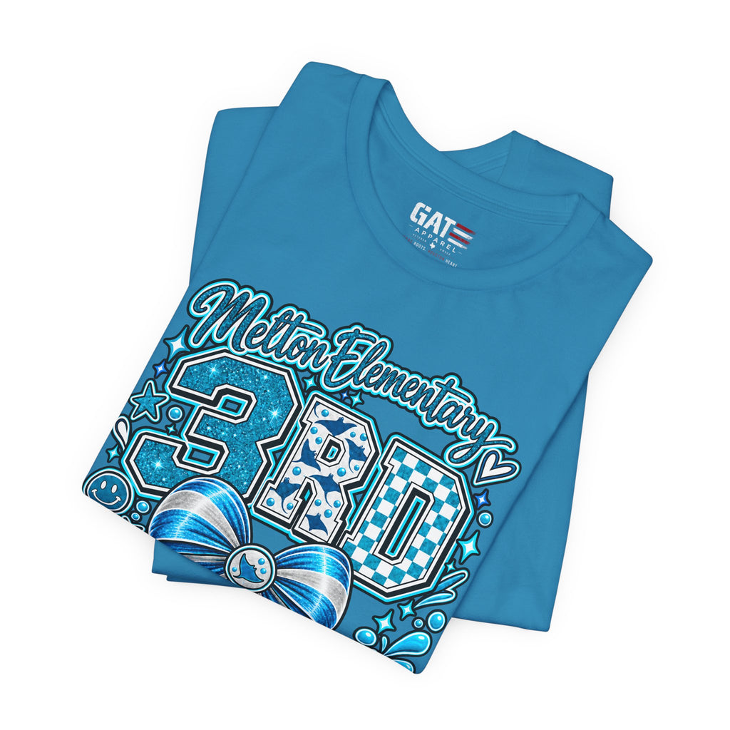 Melton 3rd Grade School T‑Shirt — Bow Design