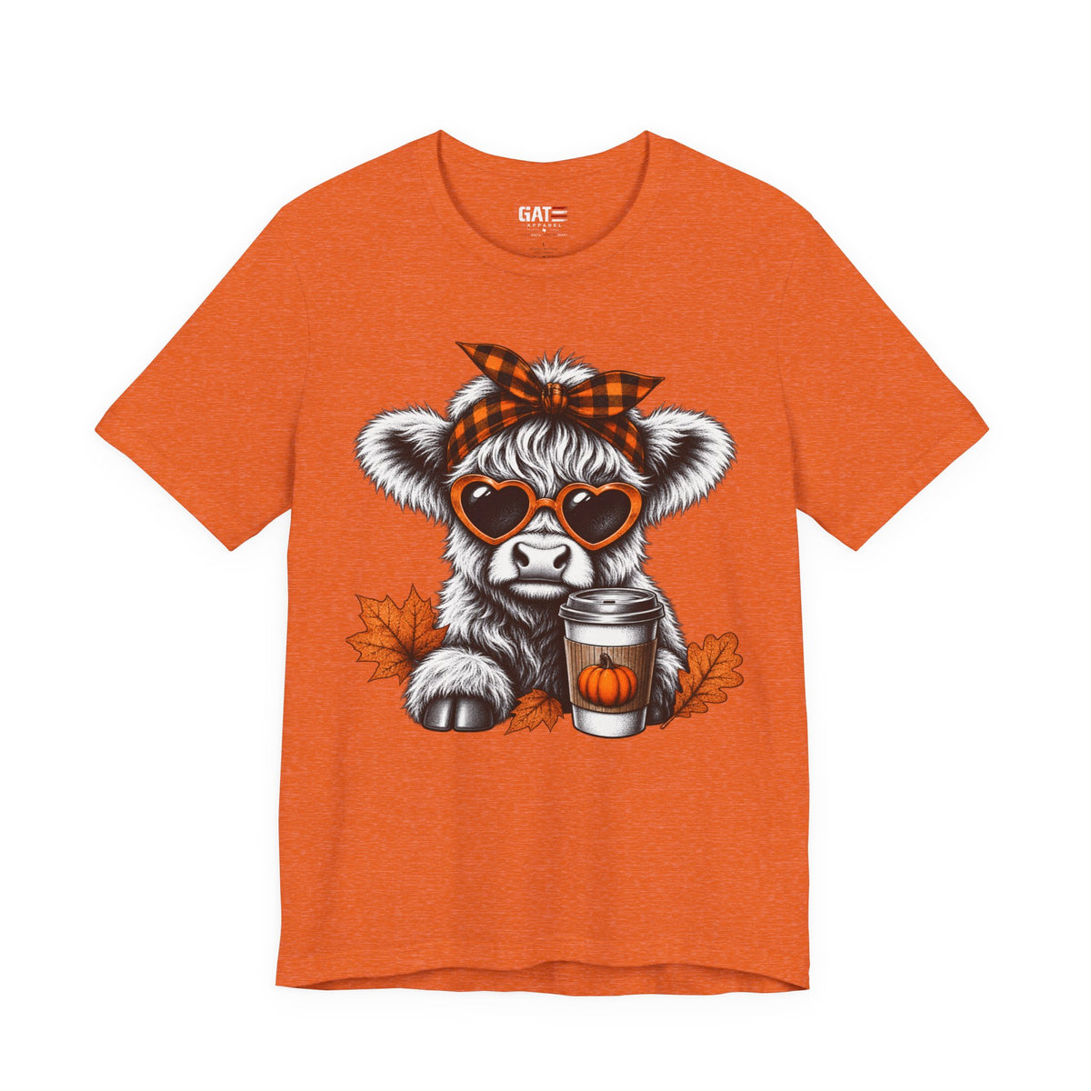 Cute cow fall graphic tee alternate view