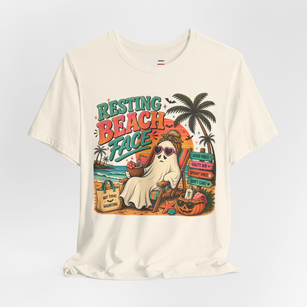 Summerween Spooky Beach Shirt | Tropical Ghost Tee Style 4