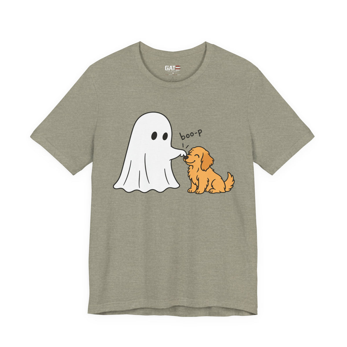 Halloween Ghost & Golden Retriever — "boo-p" Cute Dog Halloween T-Shirt