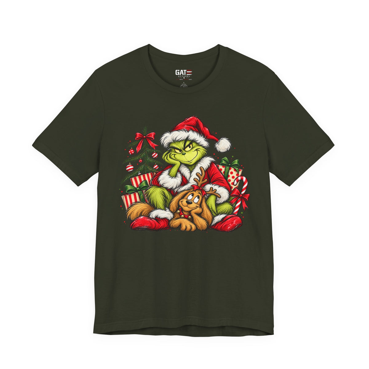 Grinch Christmas Graphic T-Shirt - product mockup view 2
