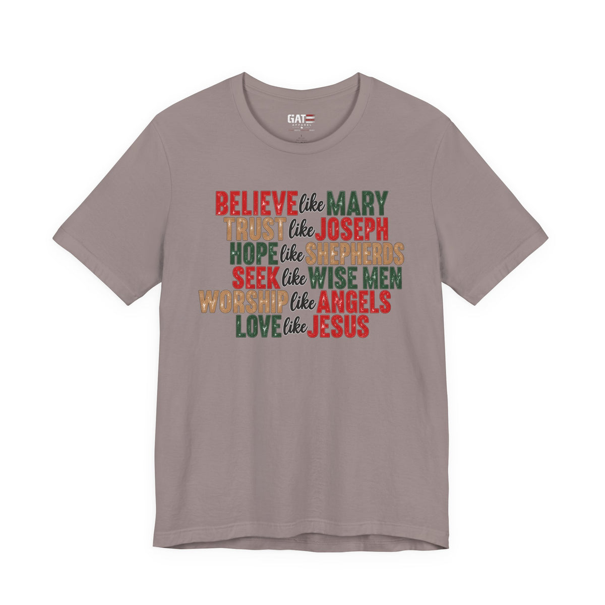 Believe Like Mary Christian Christmas T-Shirt - product image 6
