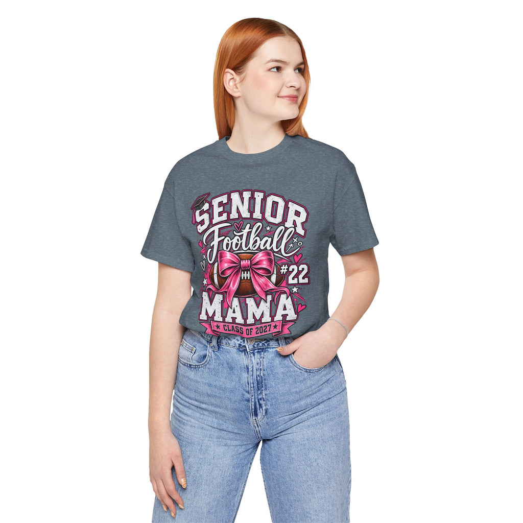 Football Mom Personalized Shirt Custom Player Name Number Helmet Game Day Tee