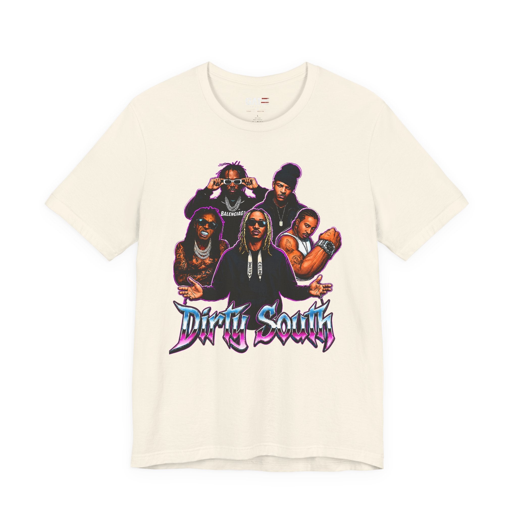 T-Shirt — 'Dripin South' Retro Hip-Hop Crew Graphic Tee