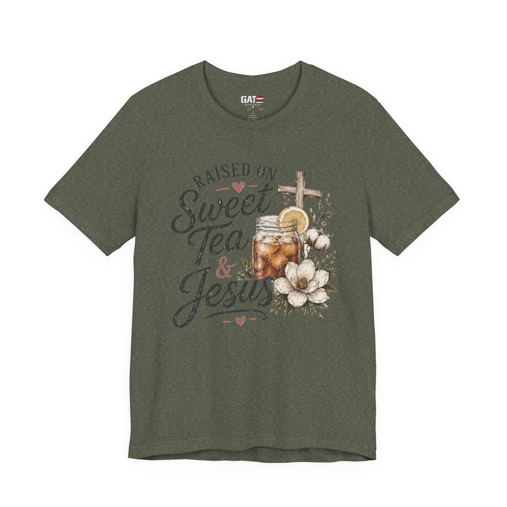 Southern Christian Shirt, Faith Graphic Tee, Sweet Tea Lover Shirt, Country Living Tee, Rustic Farmhouse Gift, Southern Mom Tee