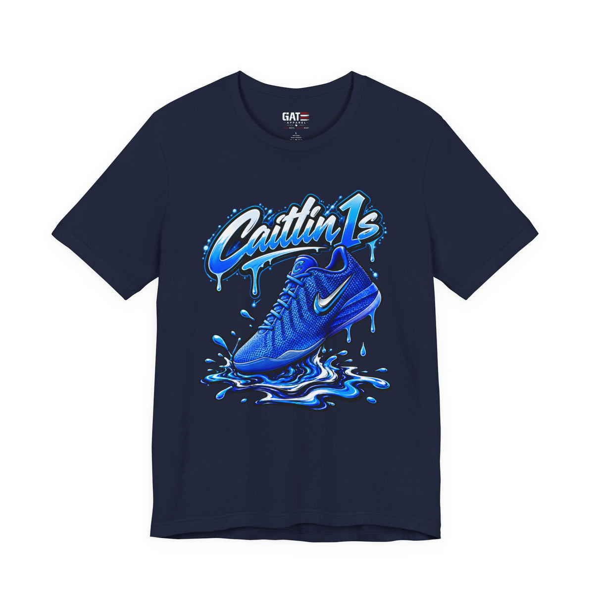 Caitlin Clark Caitlin 1s Racer Blue Drip Sneaker Shirt