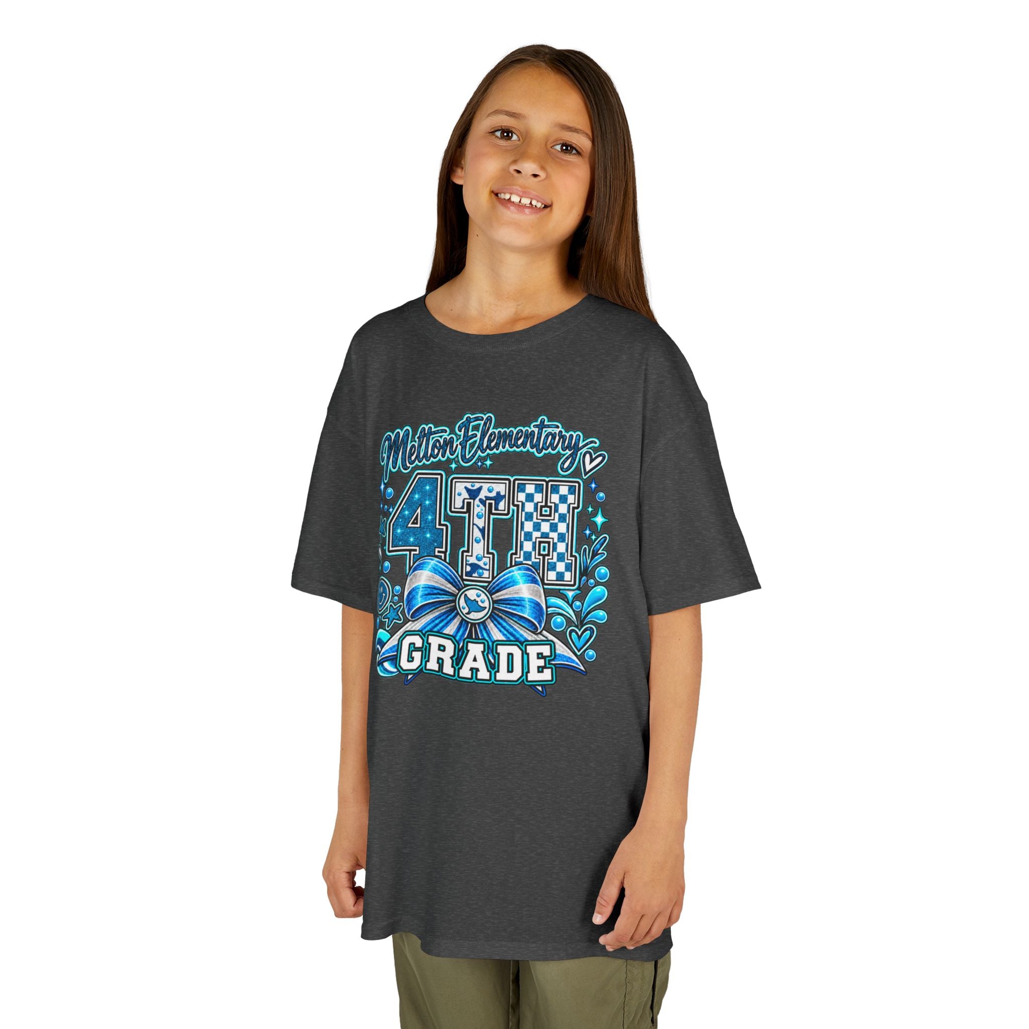 Melton 4th Grade Kids T‑Shirt — Ribbon Design