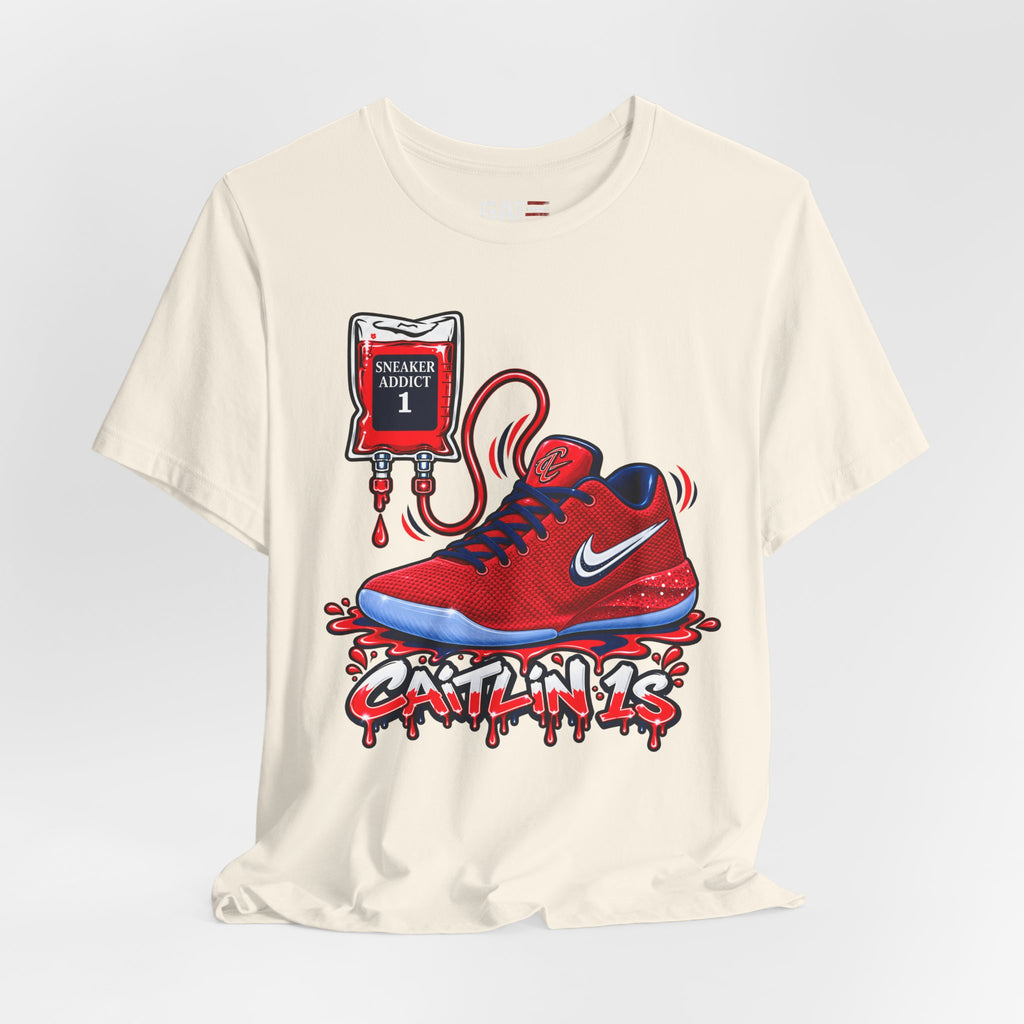 Caitlin Clark Caitlin 1s Addict Red Sneaker Shirt