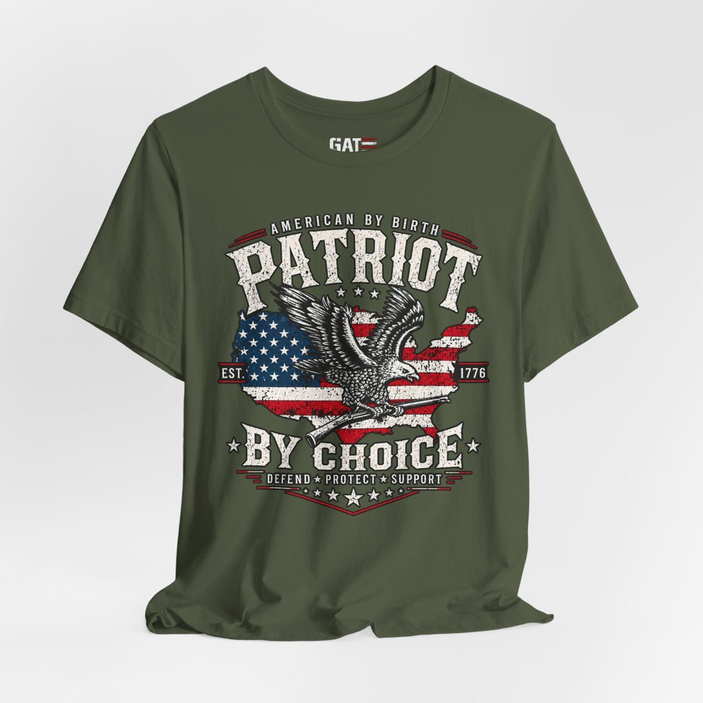 Patriot by Choice Shirt | American Flag Eagle Tee