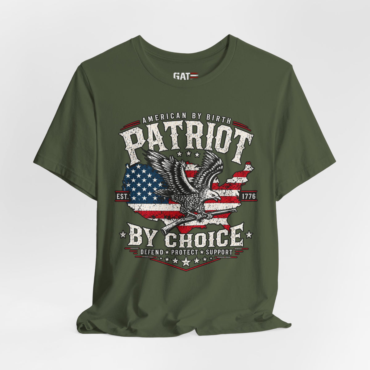 Patriot by Choice Shirt | American Flag Eagle Tee