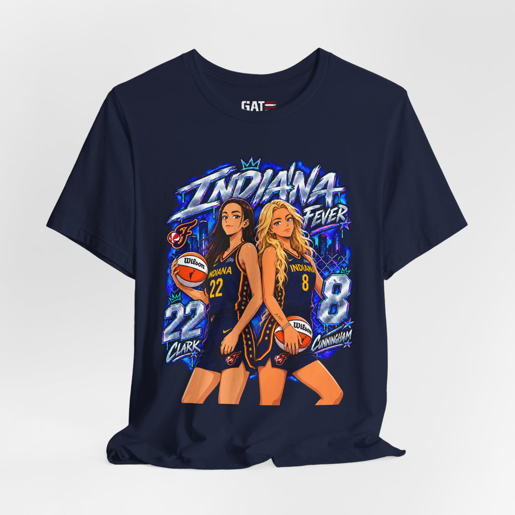Caitlin Clark Sophie Cunningham Indiana Fever Anime Shirt WNBA Basketball Tee