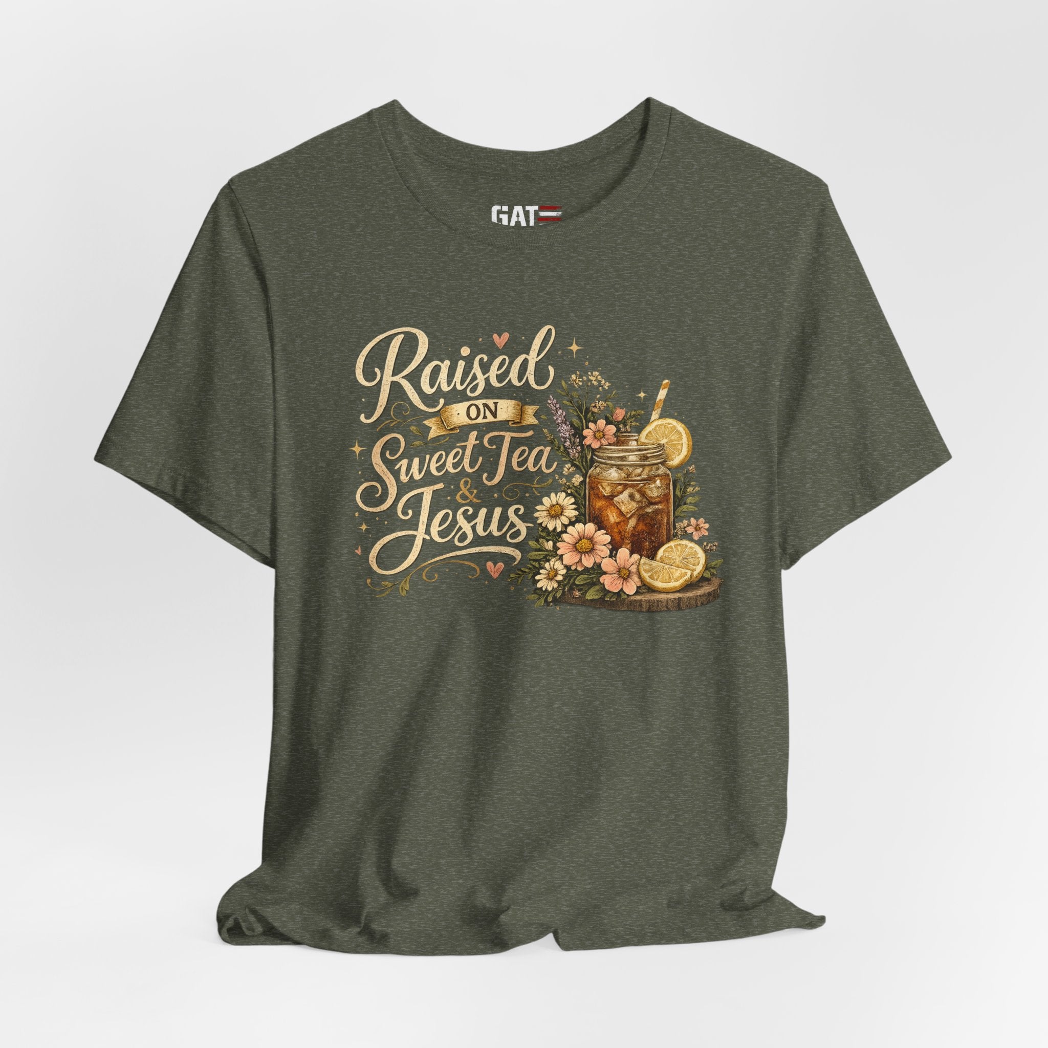 Southern Faith Shirt for Women, Christian Country Graphic Tee, Floral Mason Jar Design, Religious Gift, Southern Girl Apparel
