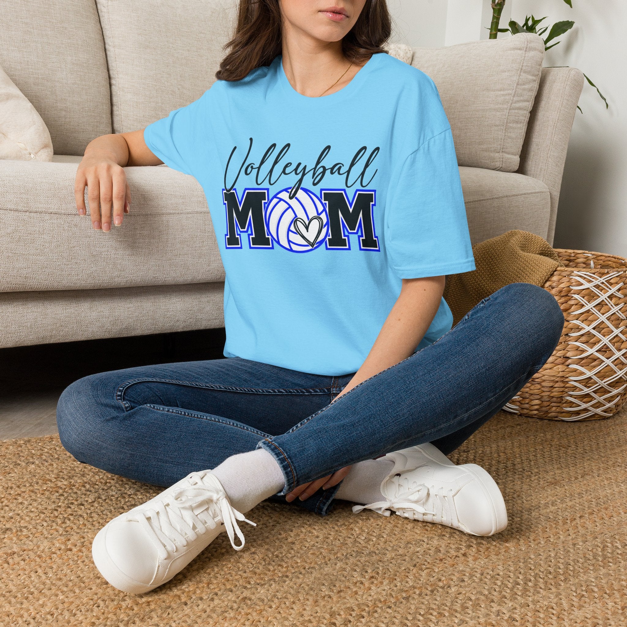 Volleyball Mom T‑Shirt – Custom Name