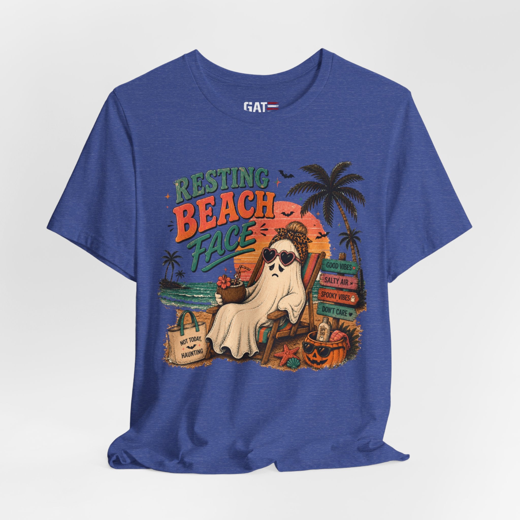 Summerween Shirt, Spooky Beach Shirt, Ghost Beach Tee, Halloween Beach Shirt, Coastal Halloween Tee, Tropical Ghost Shirt