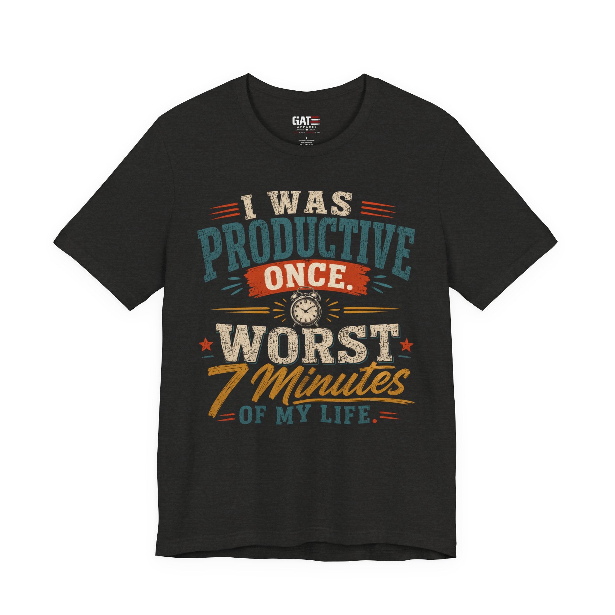 I Was Productive Once Tee — Funny Graphic Short Sleeve T-Shirt