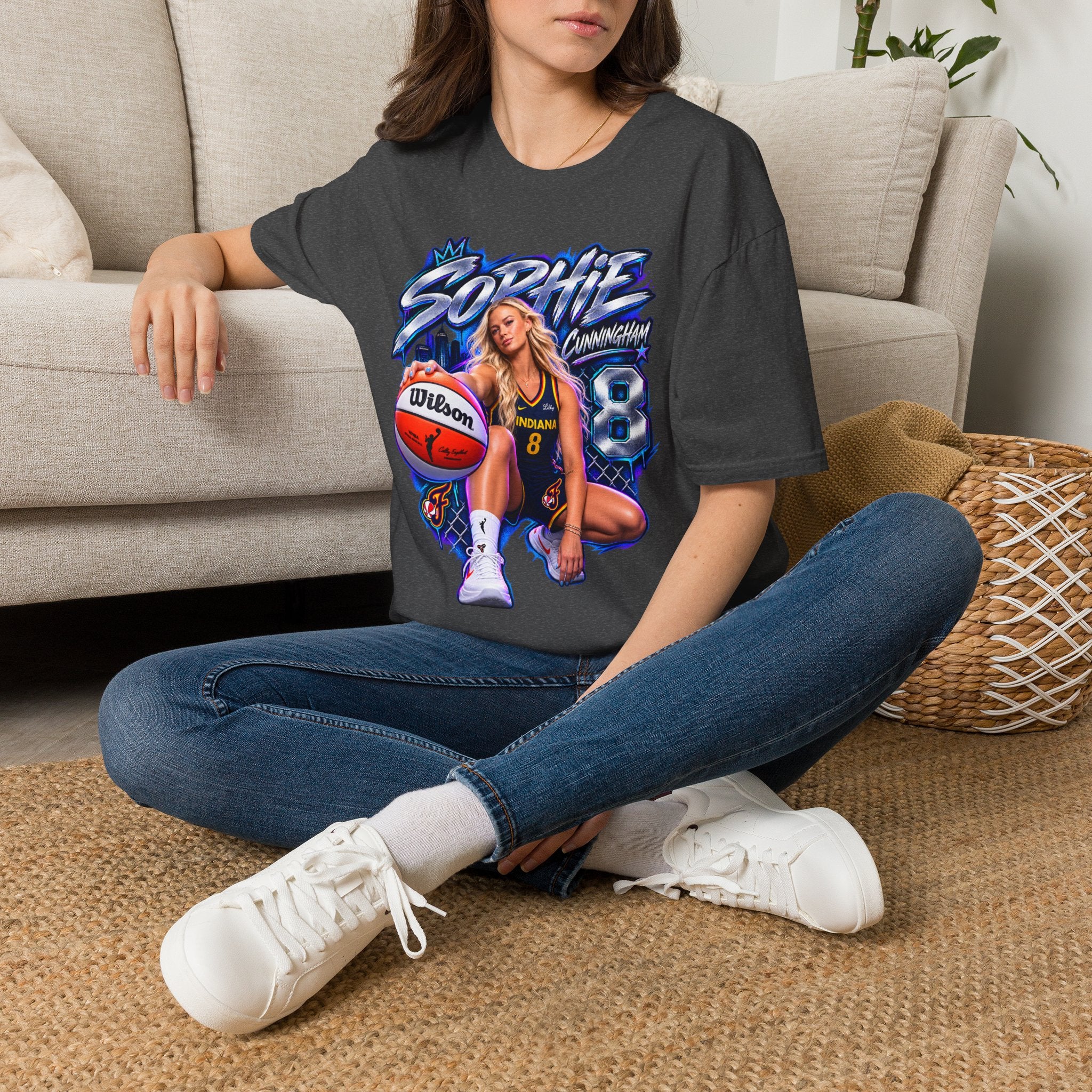 Sophie Cunningham Indiana Fever Shirt WNBA Basketball Graphic Tee