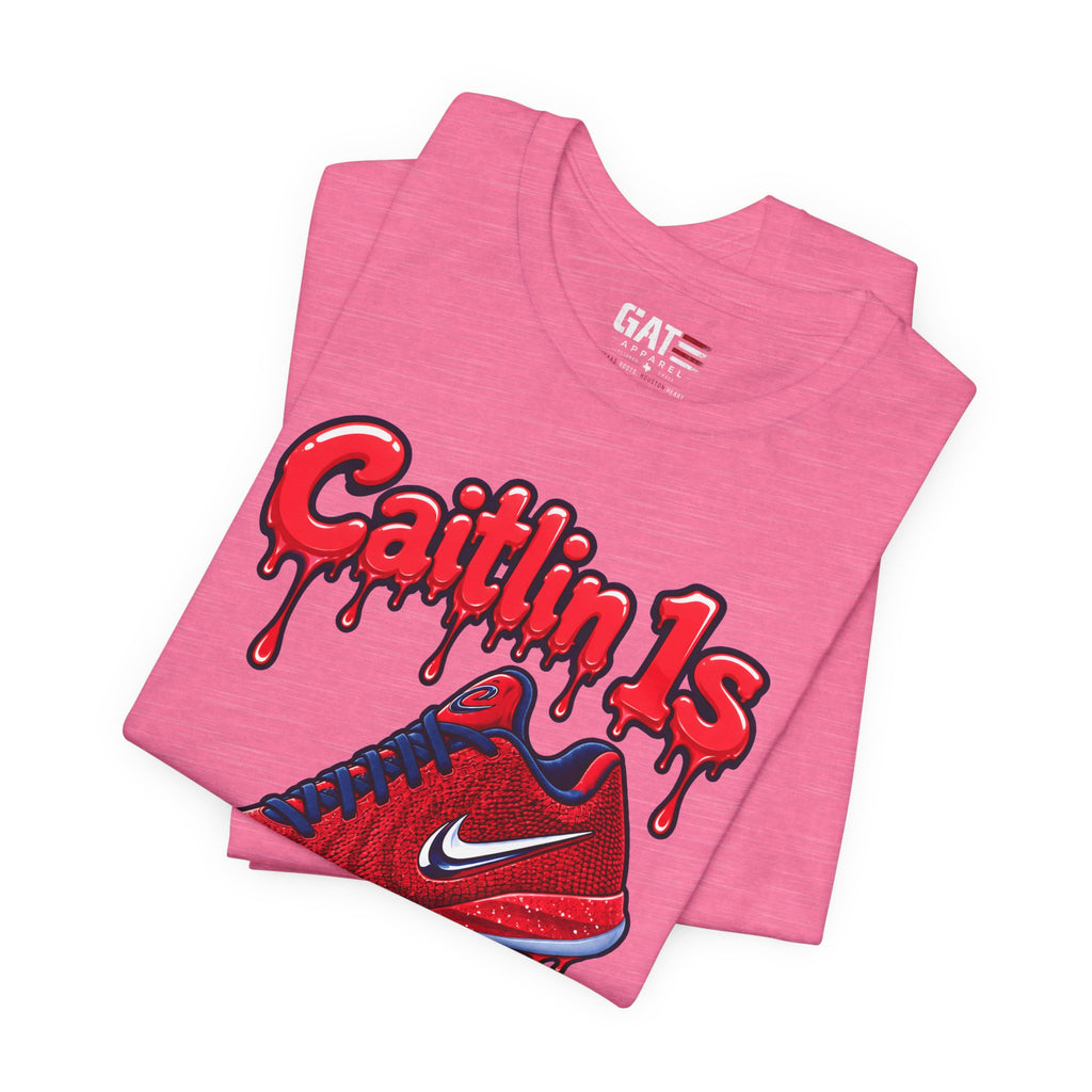 Caitlin Clark Caitlin 1s USA Reds Paint Sneaker Shirt