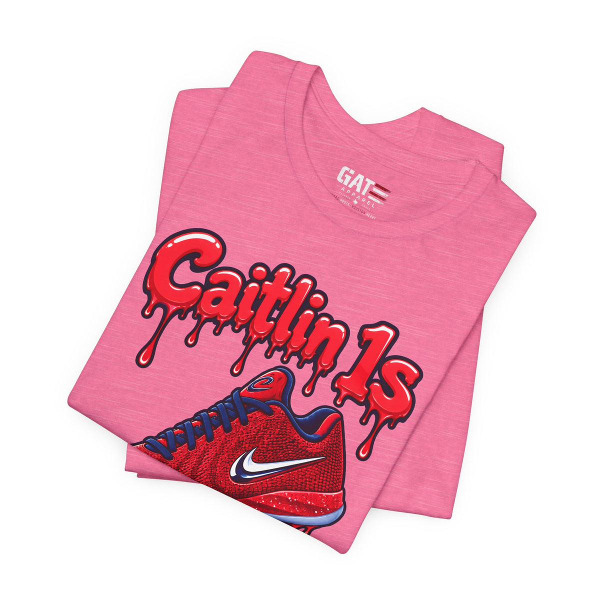 Caitlin Clark Caitlin 1s USA Reds Paint Sneaker Shirt