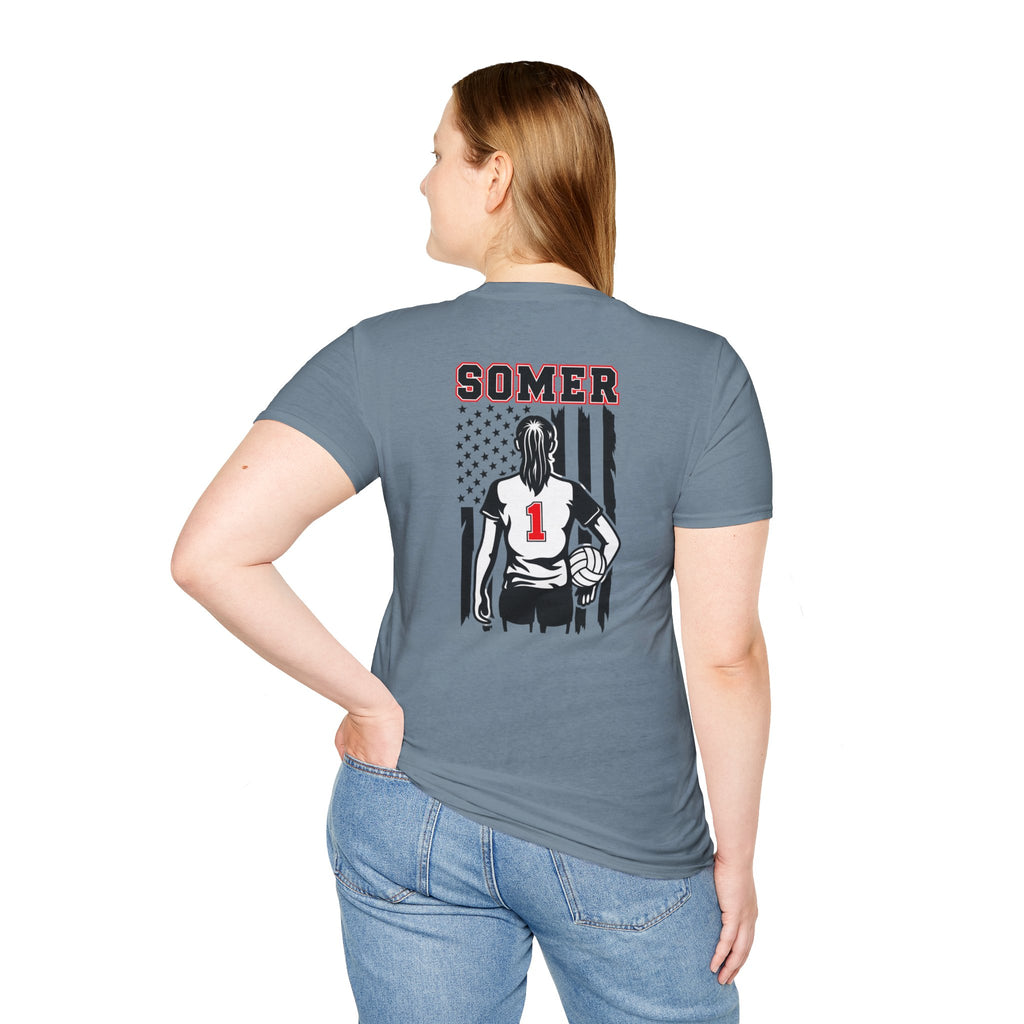 Volleyball Mom T‑Shirt – Custom Name
