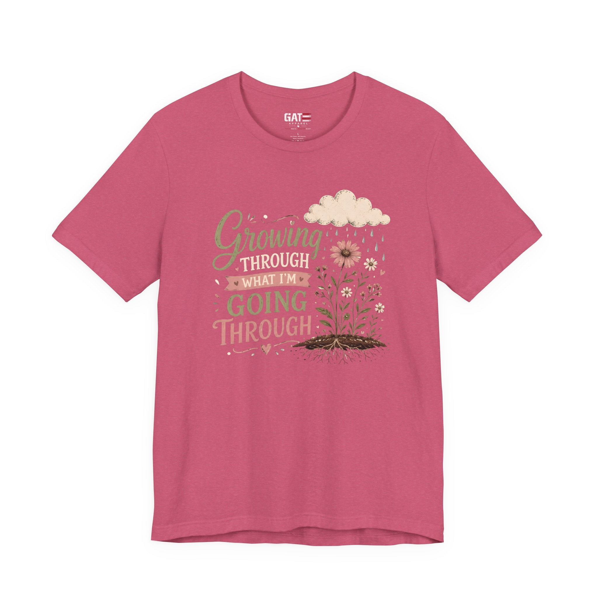 Motivational Christian Shirt for Women, Inspirational Growth Graphic Tee, Faith Encouragement Shirt, Floral Positive Mindset Gift
