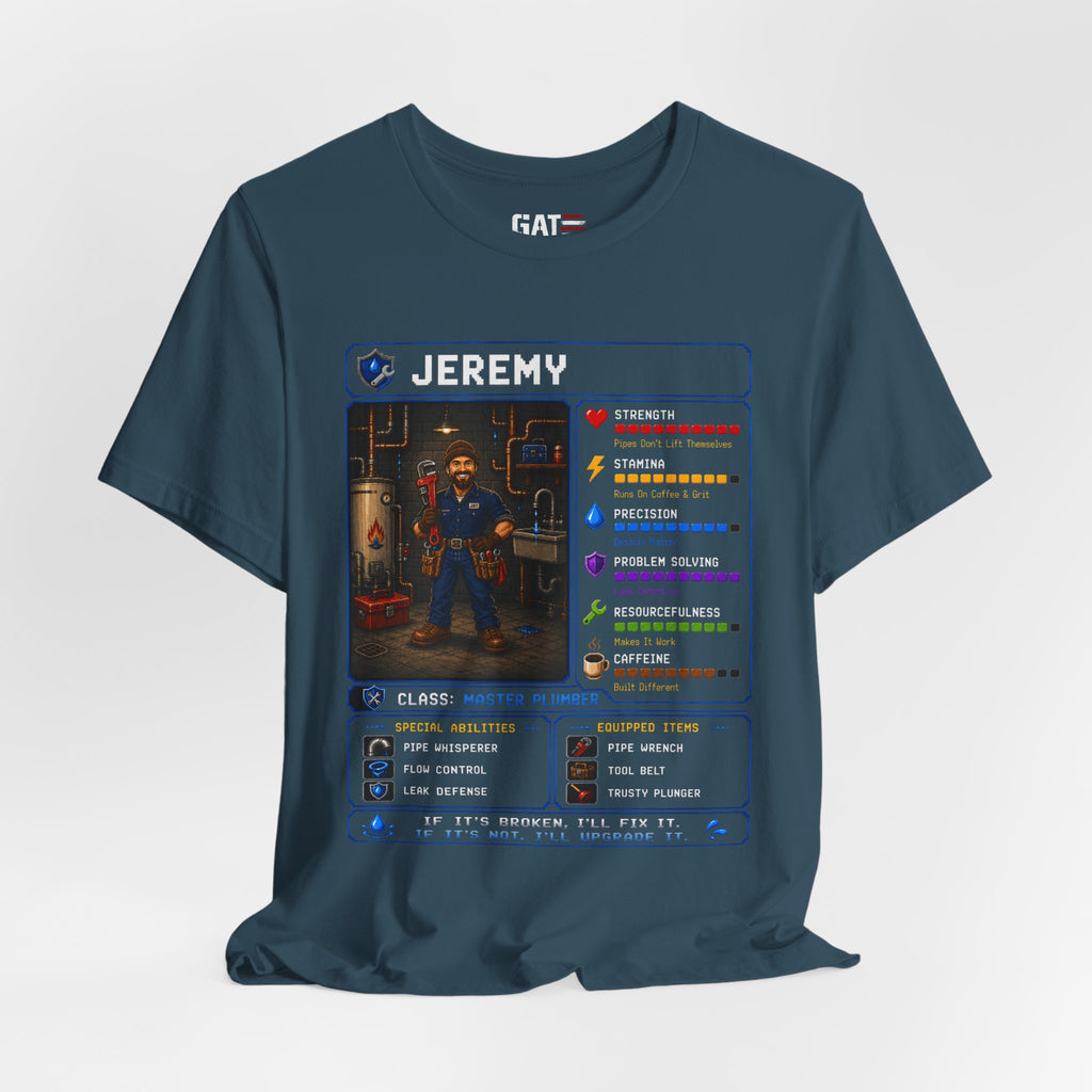 Custom Plumber RPG Character Shirt | Personalized Plumber Gift