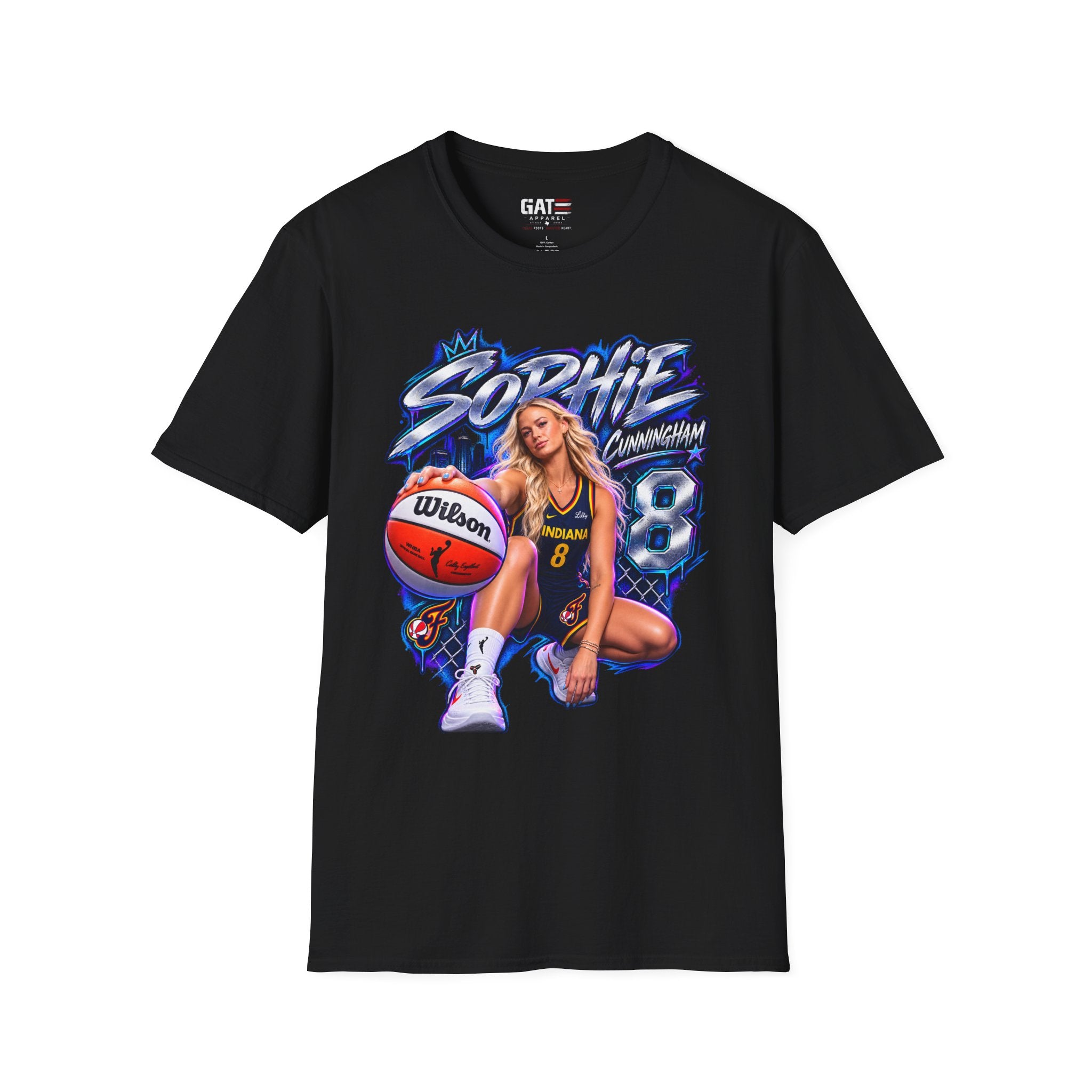 Sophie Cunningham Indiana Fever Shirt WNBA Basketball Graphic Tee