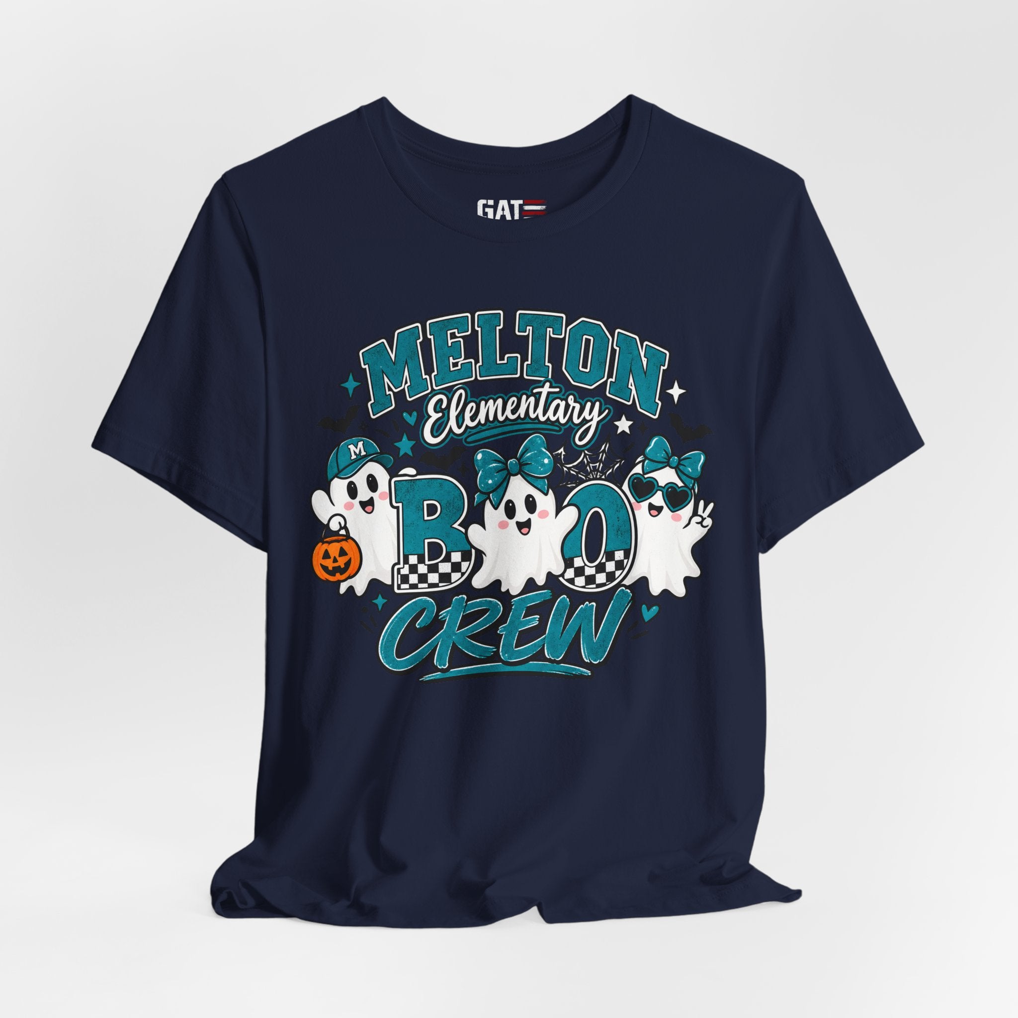 Melton Elementary Boo Crew T-Shirt — Cute Halloween Ghost School Tee