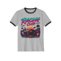 Racing Club Retro Ringer Tee — 1980s Sunset Sports Car Graphic