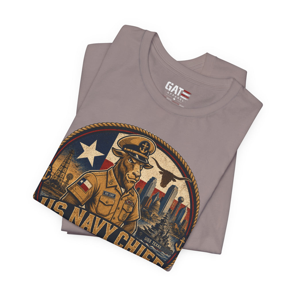 US Navy Chief Heritage Day Texas Shirt, Navy Chief Goat Shirt, Chief Petty Officer Gift, Military Pride Tee, Navy Veteran