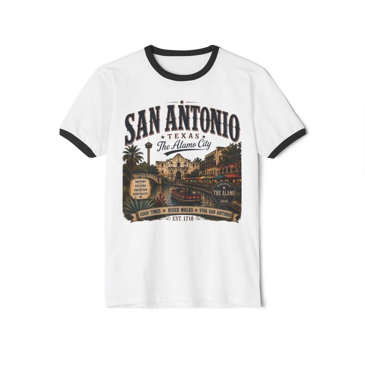 San Antonio Alamo City Ringer Shirt | Vintage Texas Tee