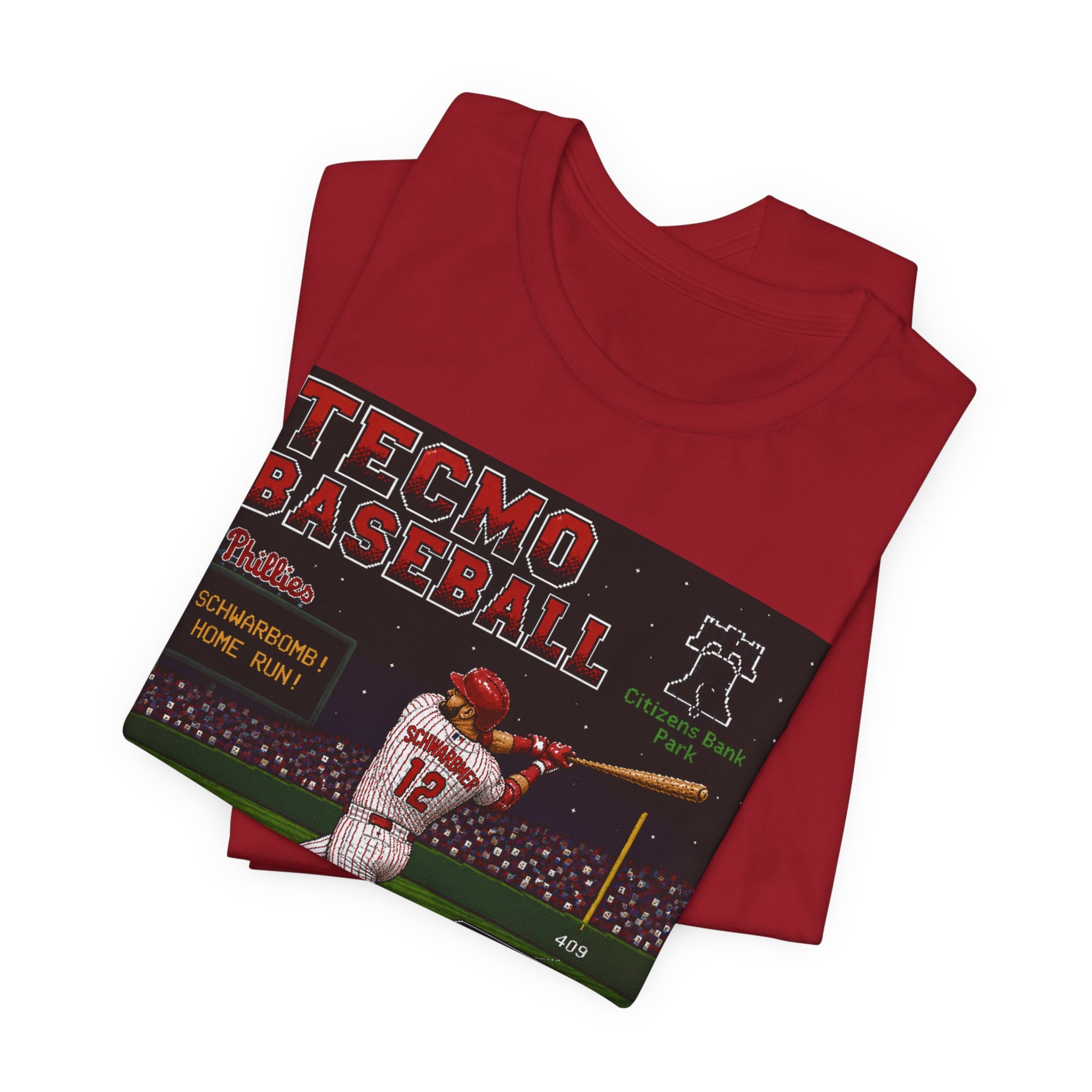 Custom Tecmo Baseball Shirt Personalized Player Tee Retro 8 Bit Baseball Shirt Vintage Video Game Style Gift