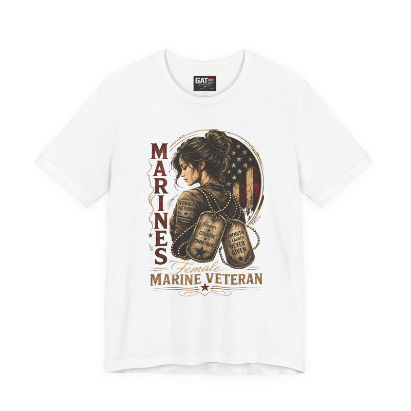 Female Marine Veteran Shirt | Patriotic Military Tee
