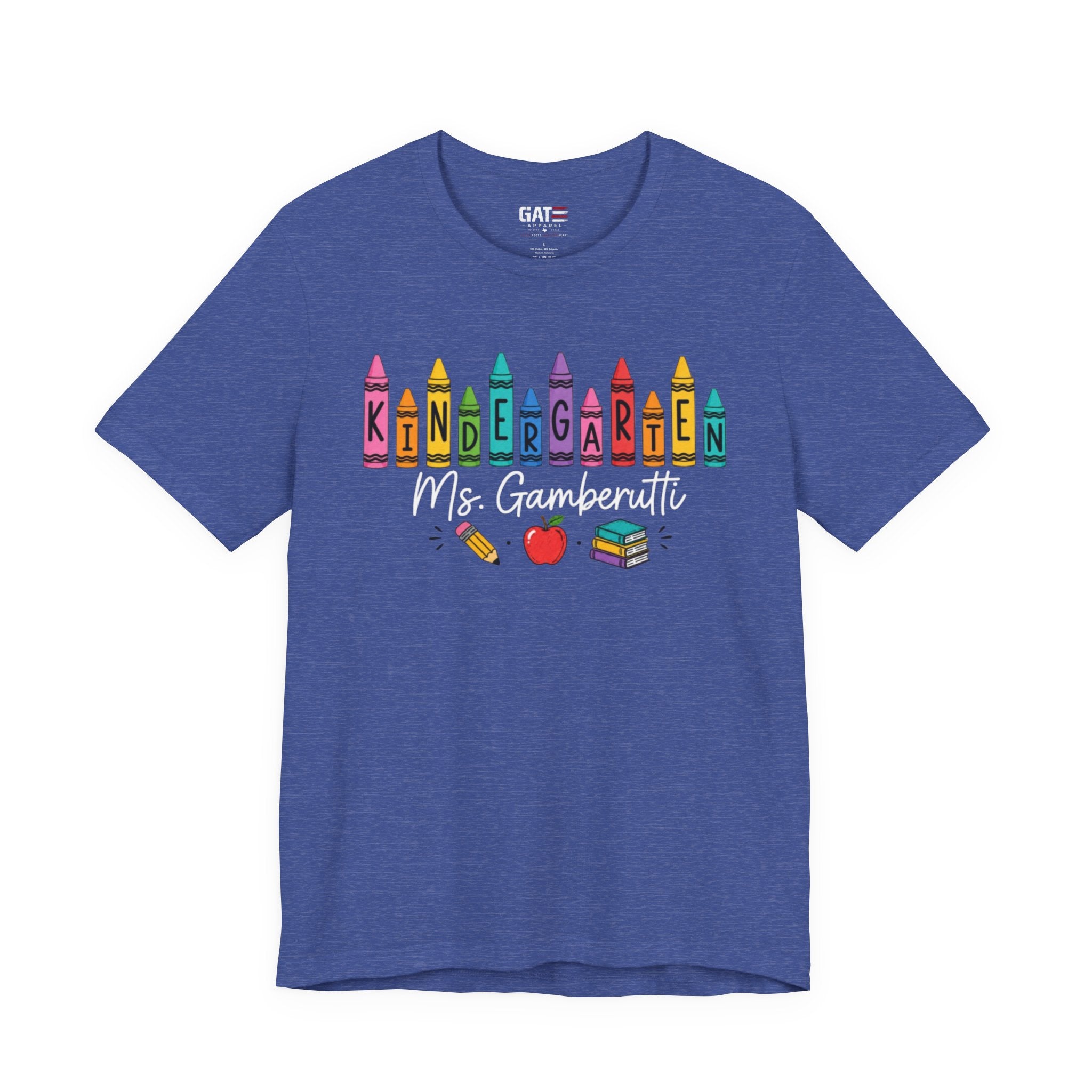 Customize Grade Level and Name Teacher Crayon Shirt