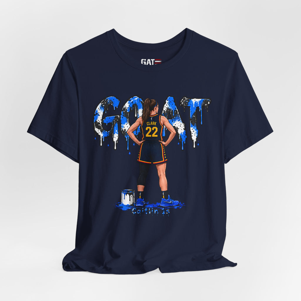 Caitlin Clark Caitlin 1s GOAT Blue Paint Sneaker Shirt