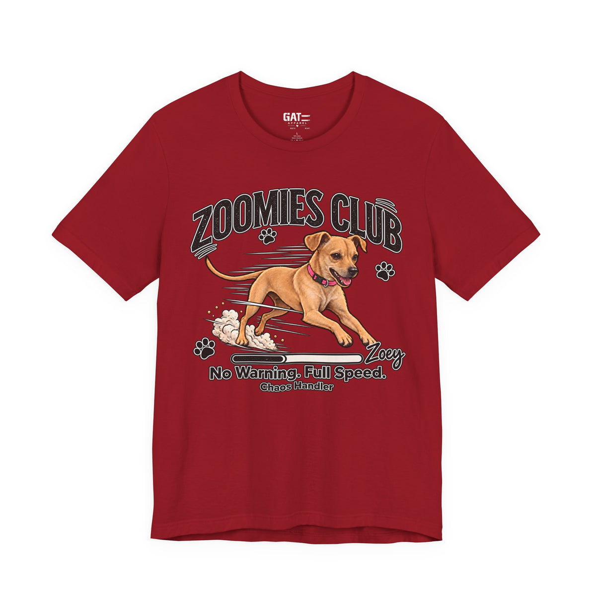Personalized Zoomies Club Dog Shirt | Custom Pet Tee