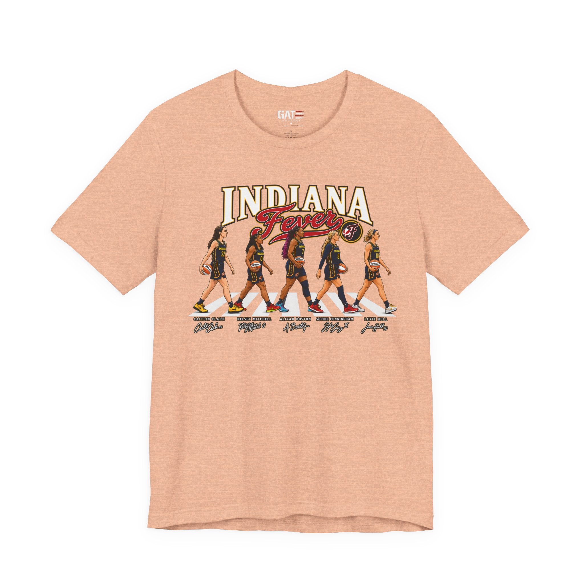 Indiana Fever Team Shirt|Caitlin Clark|Sophie Cunningham Retro Abbey Road Basketball Tee