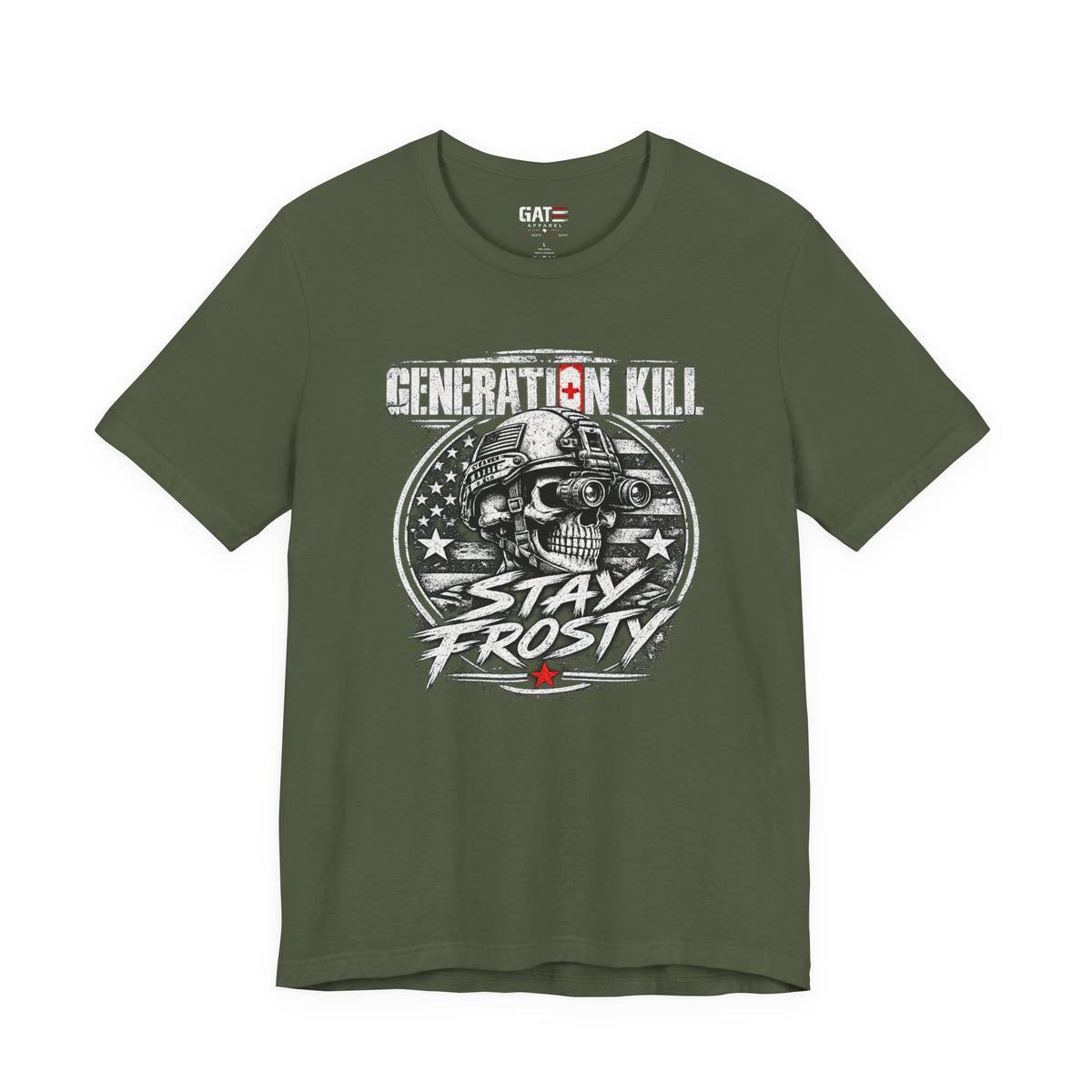Stay Frosty Skull Shirt | Military Veteran Retro Tee