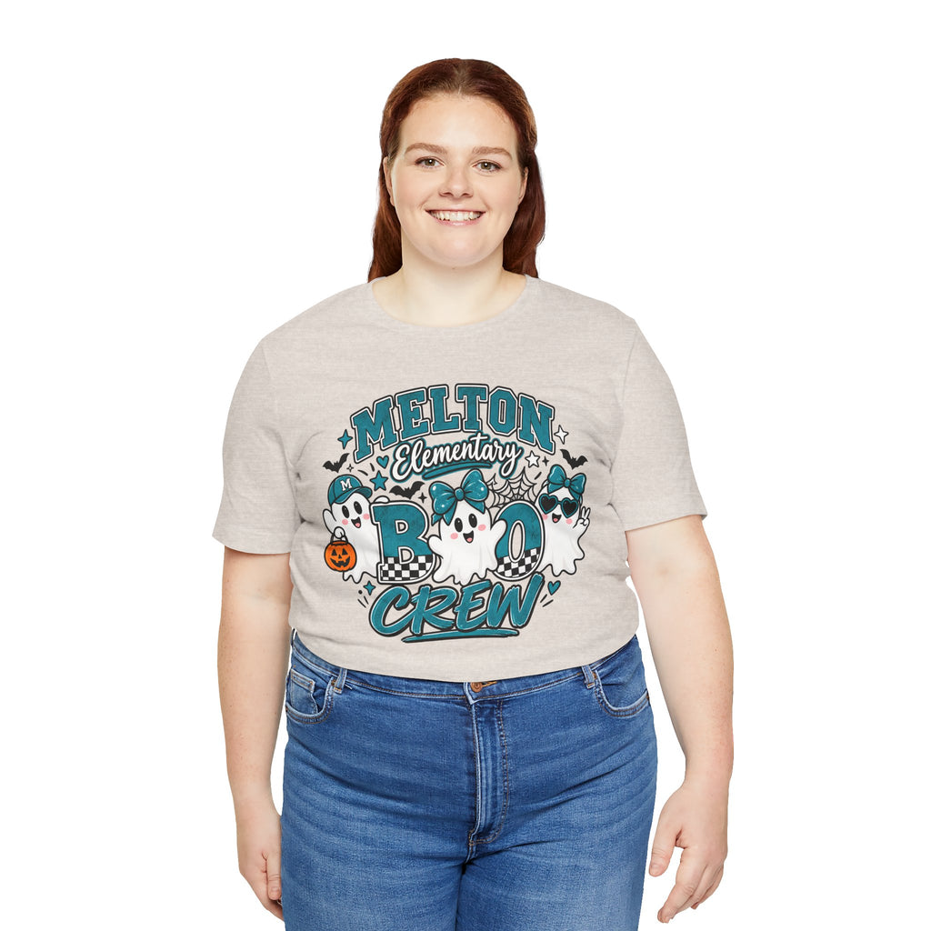 Melton Elementary Boo Crew T-Shirt — Cute Halloween Ghost School Tee