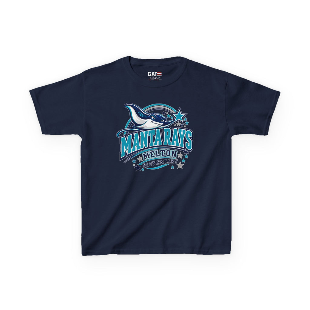 Melton Kids Tee Mantarays School T-Shirt — Melton Elementary Mascot Tee