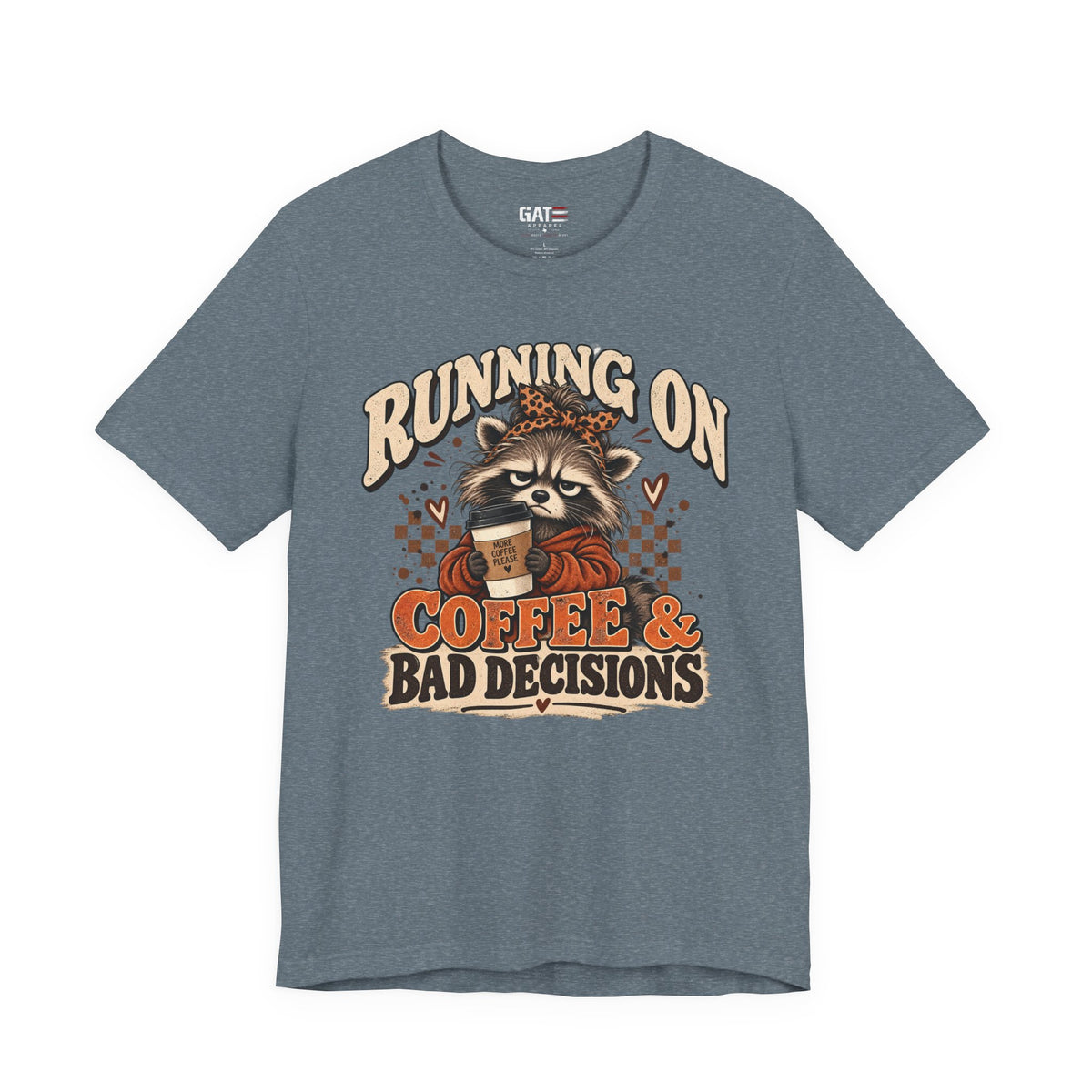 Running on Coffee & Bad Decisions Shirt | Funny Raccoon Tee