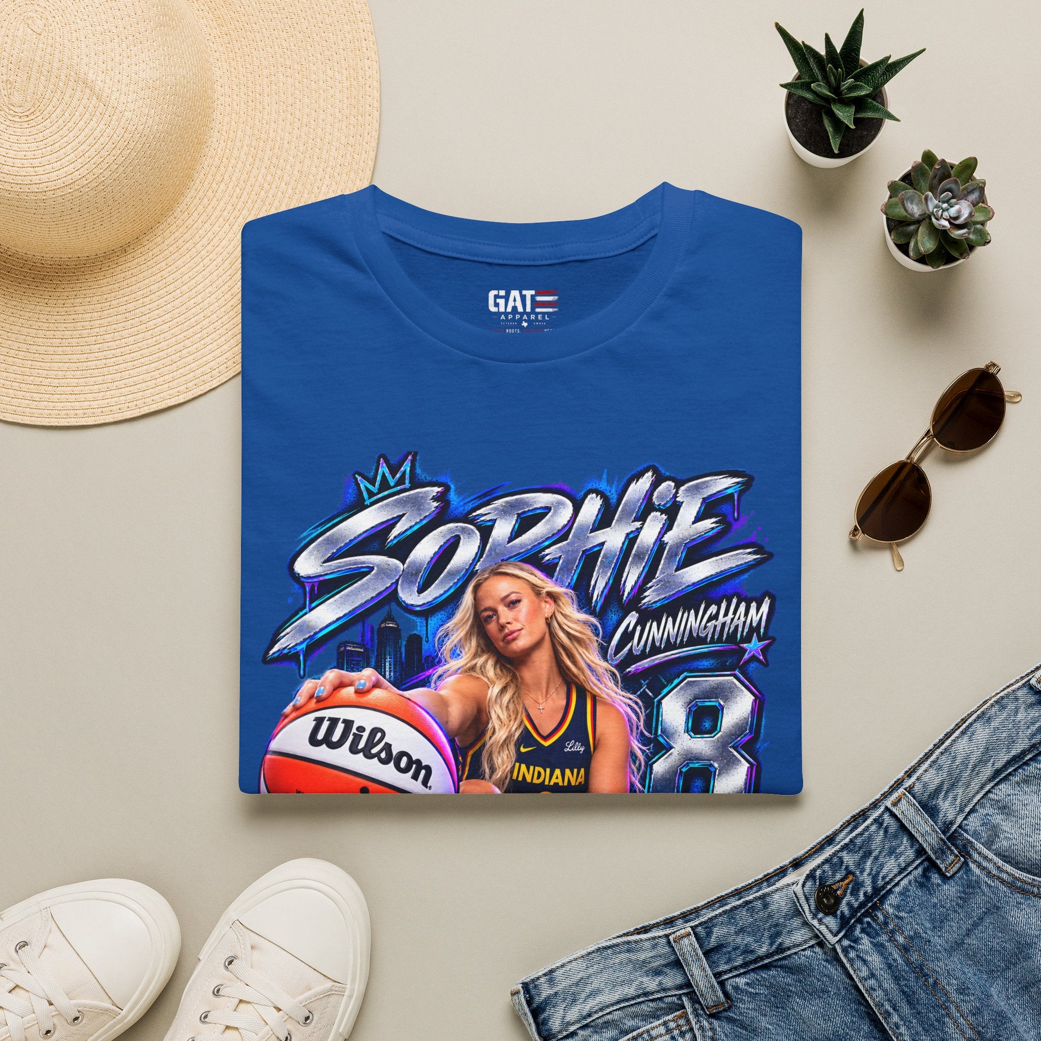 Sophie Cunningham Indiana Fever Shirt WNBA Basketball Graphic Tee