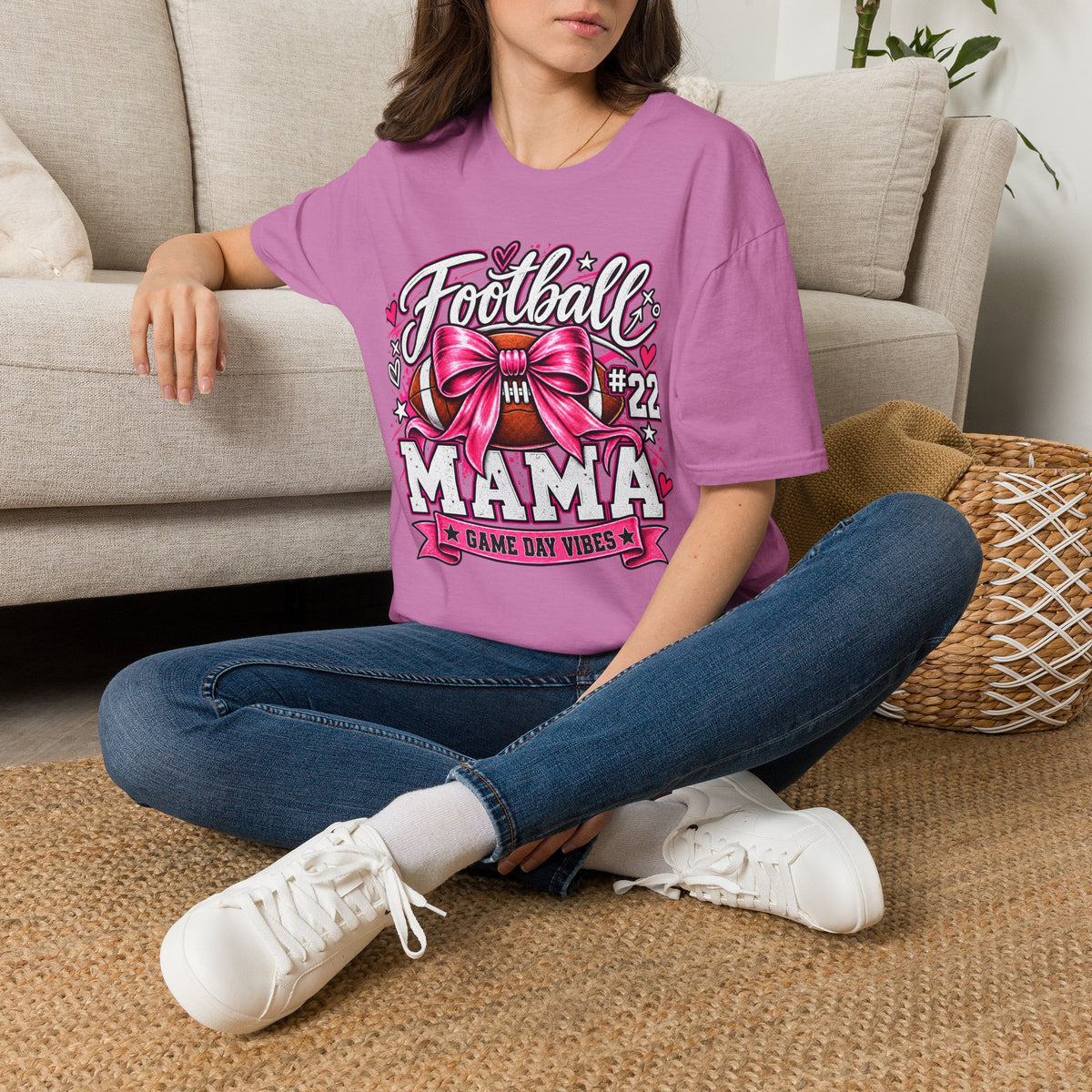 Personalized Football Mom Player Shirt | Custom Name & Number