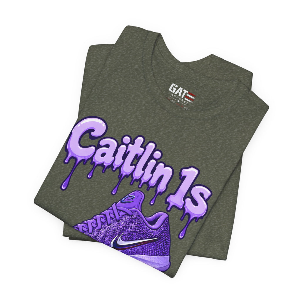 Caitlin Clark Caitlin 1s Purple Fade Paint Sneaker Shirt